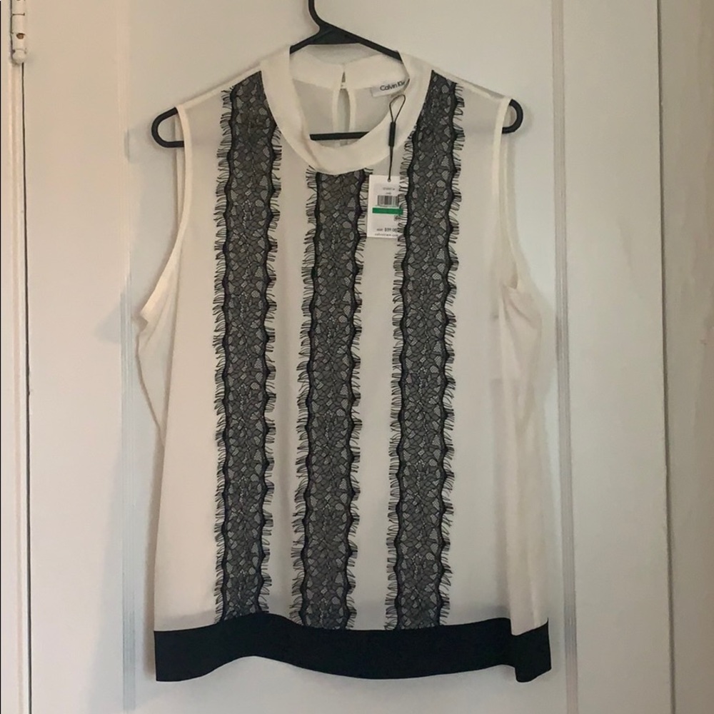 Calvin Klein sleeveless blouse